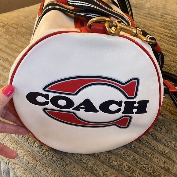Coach Other - 🎈COACH Large Unisex Leather Duffle Shoulder Bag Hand Bag Crossbody C4674 🤍❤️💙